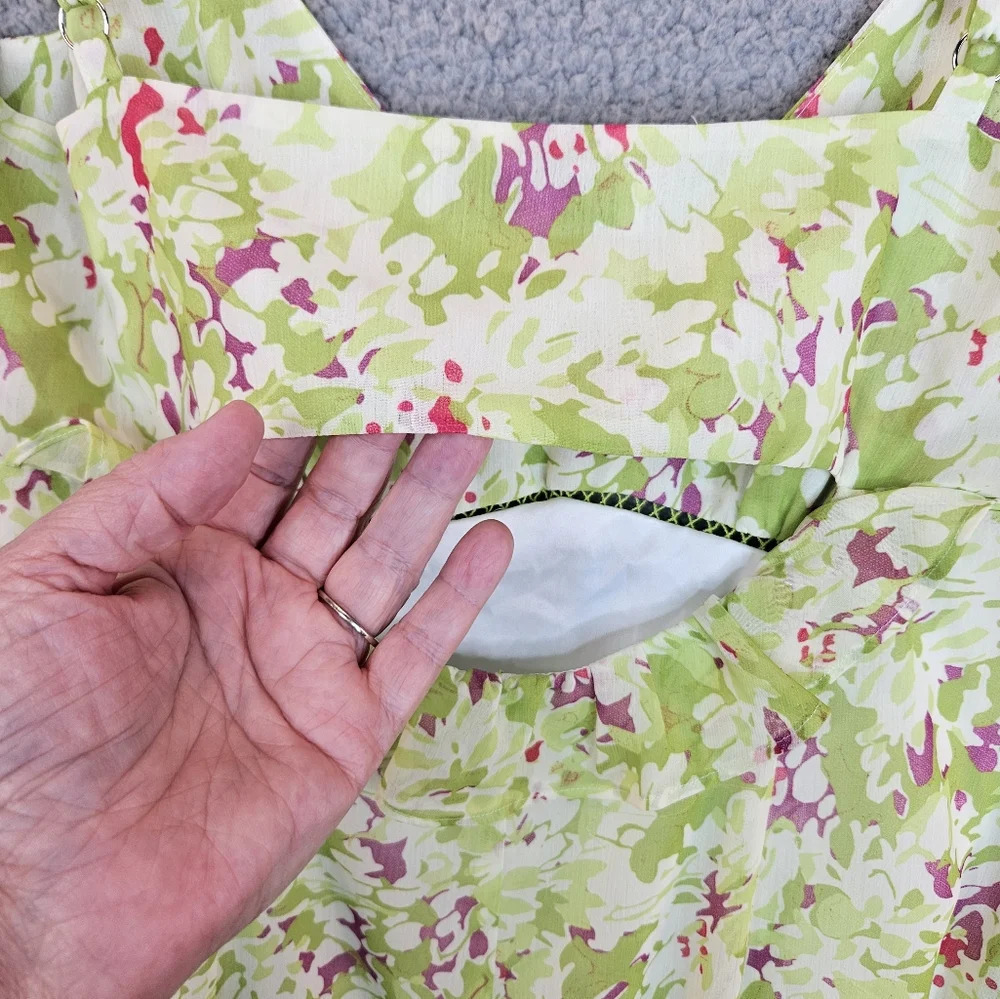 Likely Womens Gavina Green Pink White Mini Dress Sz 10 Date Night Summertime - Picture 11 of 12